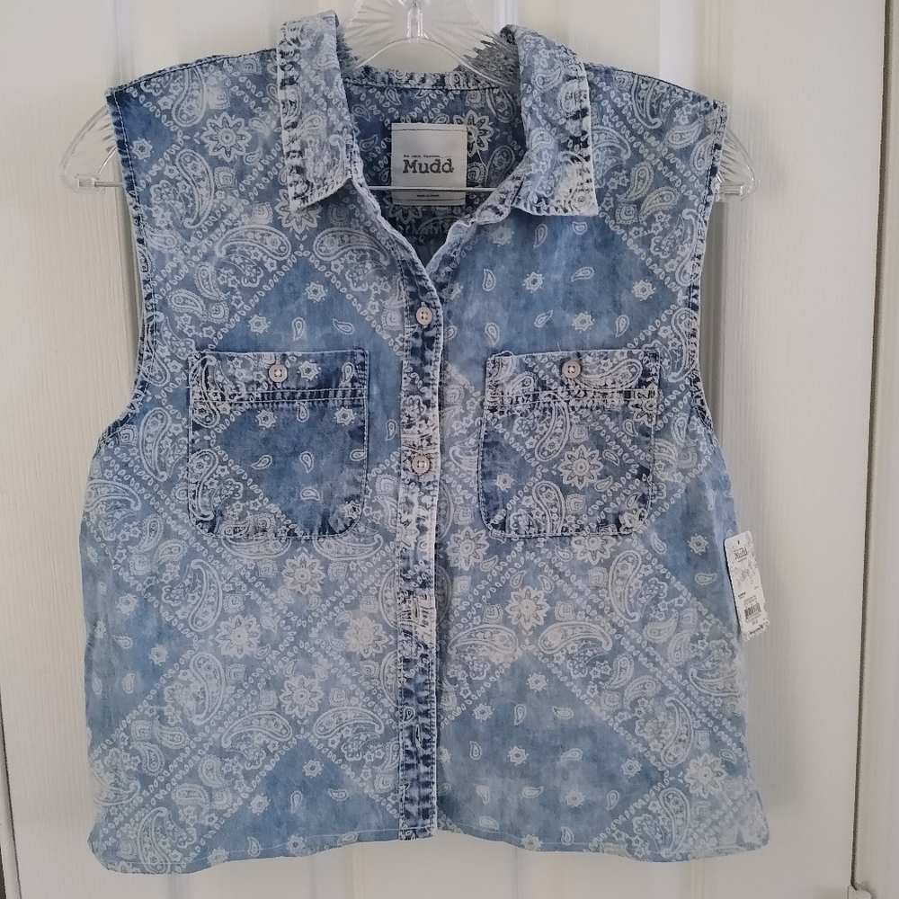 Mudd bandana print sleeveless top